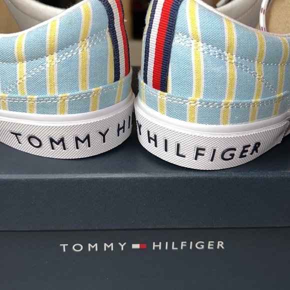 Tommy Hilfiger Pallet 5 Green Multi Stripe Preppy Casual Basic Men’s Sneaker - Picture 6 of 10